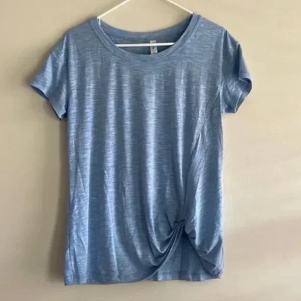 Ideology Knotted Blue Short Sleeve Size Medium